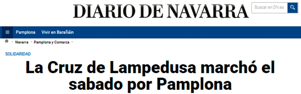 La Cruz de Lampedusa marchó el sabado por Pamplona