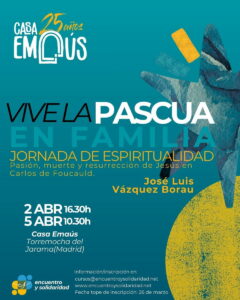 Cartel vive la pascua en familia